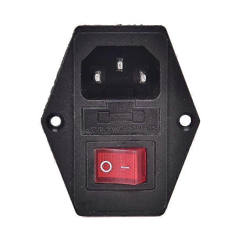 3 Pin Ac Inlet Male Plug Power Socket With Fuse Switch 10a 250v 3pin Shytmv