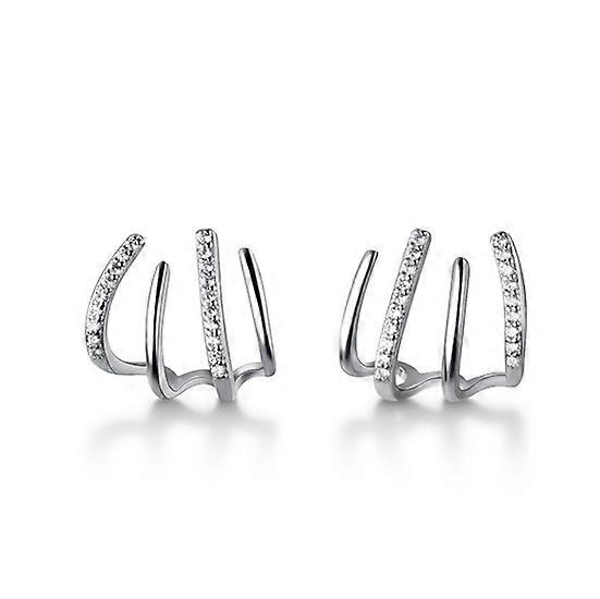 Women's claw shaped earrings Platinum earrings decorations