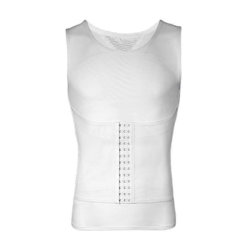 Fitness Compression Tank Top Zipper Men Slim Fit Undershirt Tummy Control Tank Top Panel O-neck Skinny