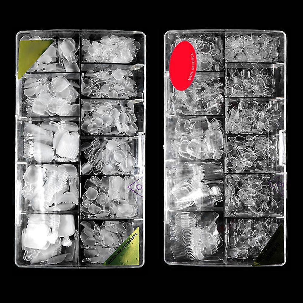Weerblj24g 2 boîtes courtes à couverture complète faux ongles décoration d’ongles artificiels en pla