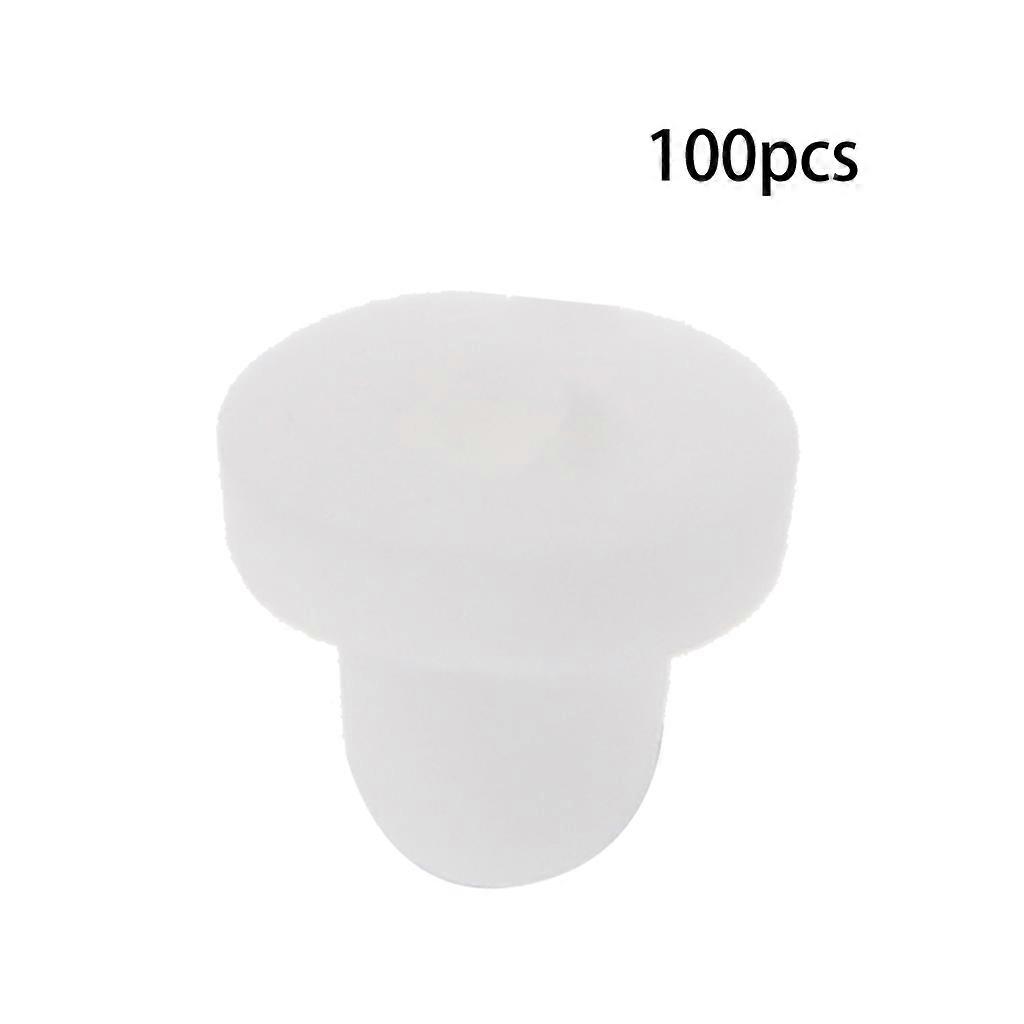 100PCS Anti-Pain Earring Back Pads Silicone Cushion for Clip on Earrings White