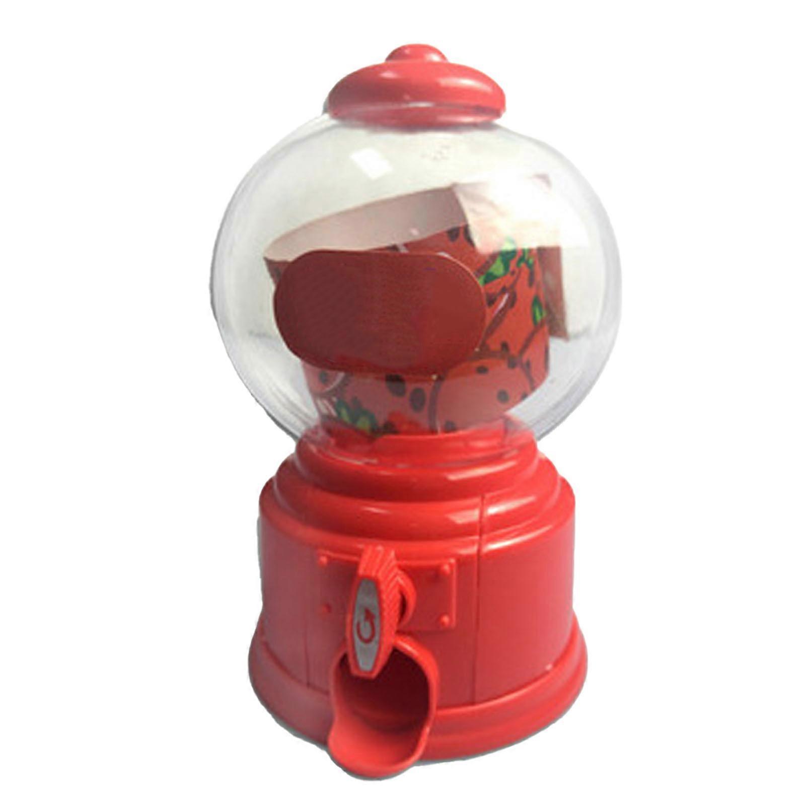 Kids Vending Machine Toy Multi Function Retro Design Durable Plastic Kids Gumball Machine for Family Games Interaction Red