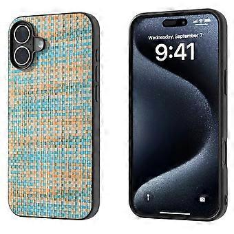 Color Lattice Texture PU Case For iPhone 16