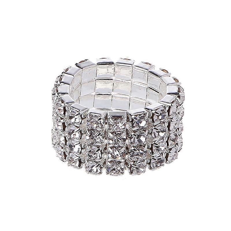 Elastischer Stretchring Einzigartige Kristall Inlaid Ringe Romantische Ehe Versprechen Ringe