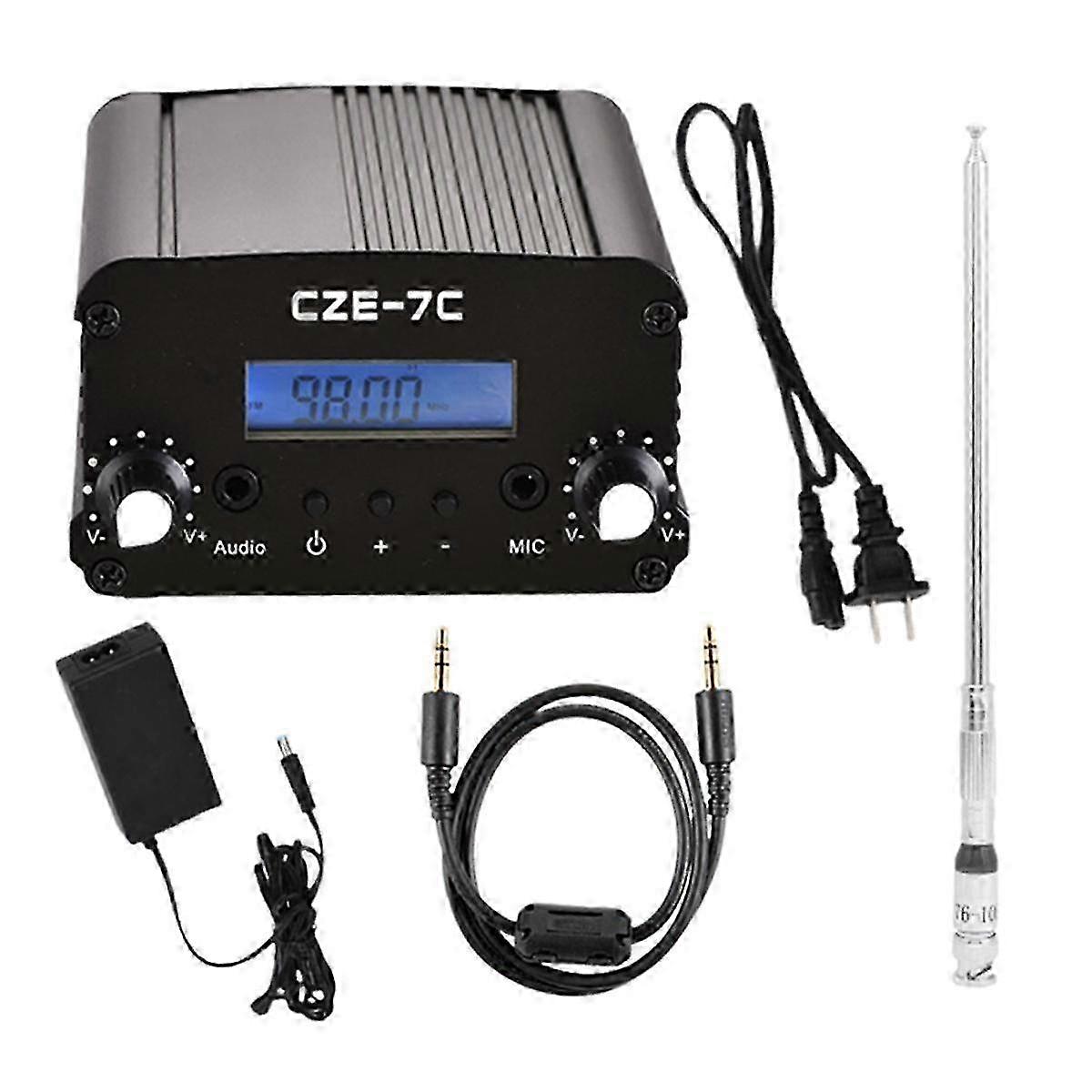 Cze-7c 7w Fm Transmitter compatible Radio Broadcasting compatible Church Professional 7 Watt Fm Broadcast Transmitter Kit -US Plug