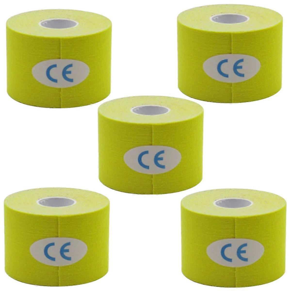 Yellow Self-Adhesive Bandage, Elastic Adhesive Bandage Wrapped with , Suitable for Wrists, Ankles,