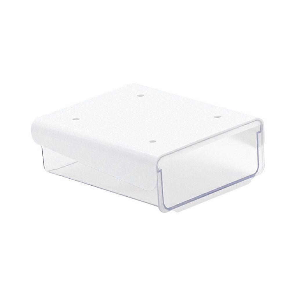 2Pcs Under Desk Drawer Storage Box Under Table Drawer for Home Makeup School white