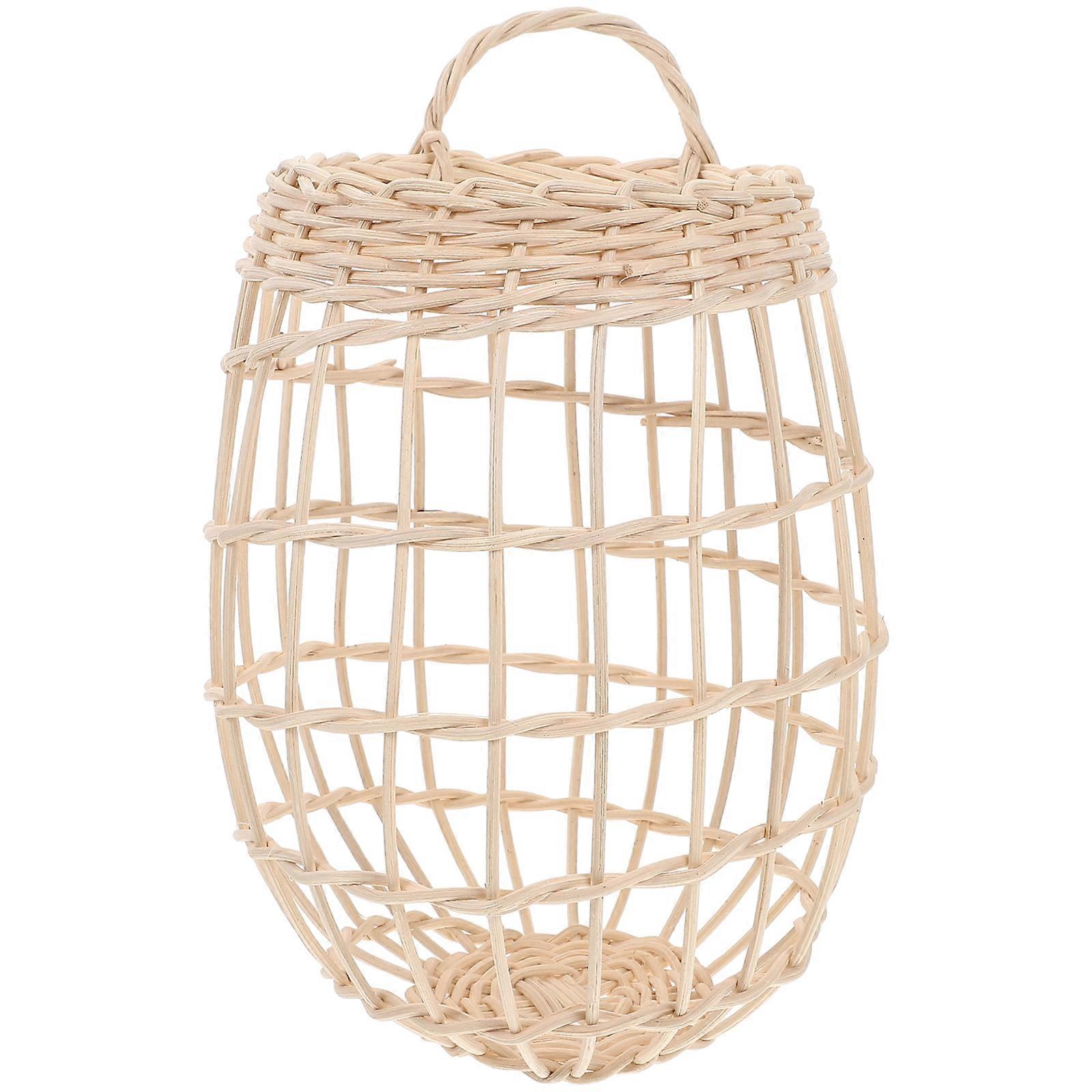 家庭用模造籐織りバスケット壁掛け換気バスケット多目的ガーリックジンジャーバスケット