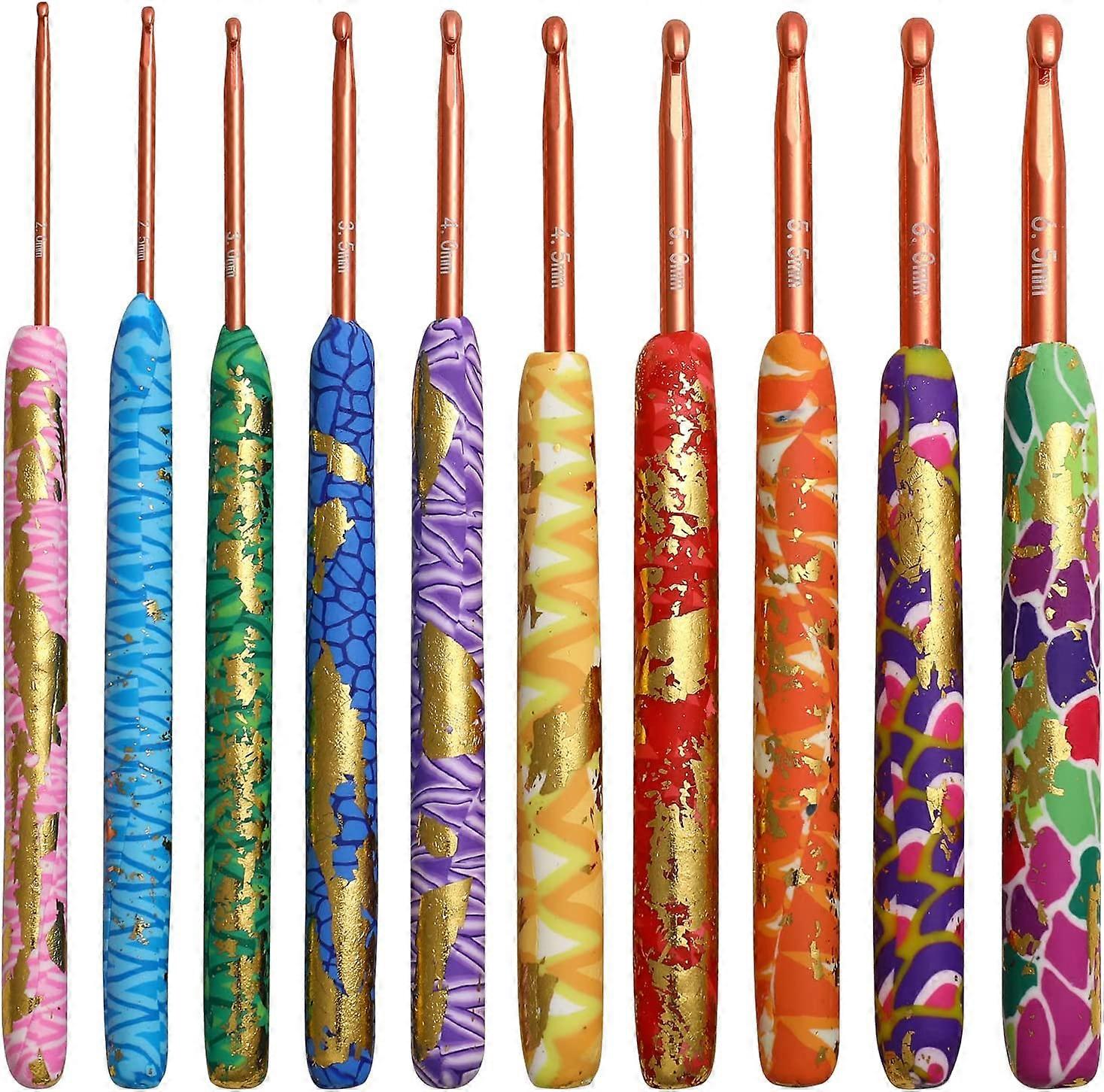 Crochet Hook Sets for Beginners, Pretty Crochet Hooks Soft Grip for Arthritic Hands
