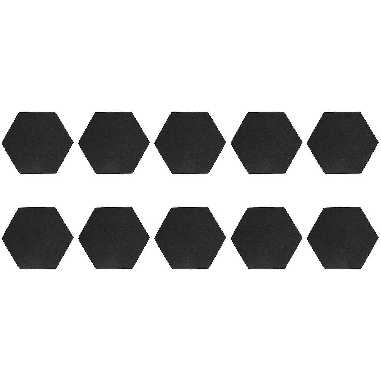 10Pcs Hexagonal Acoustic Foam Flame Retardant High Density Decorative Soundproof Wall Panels YEMAA