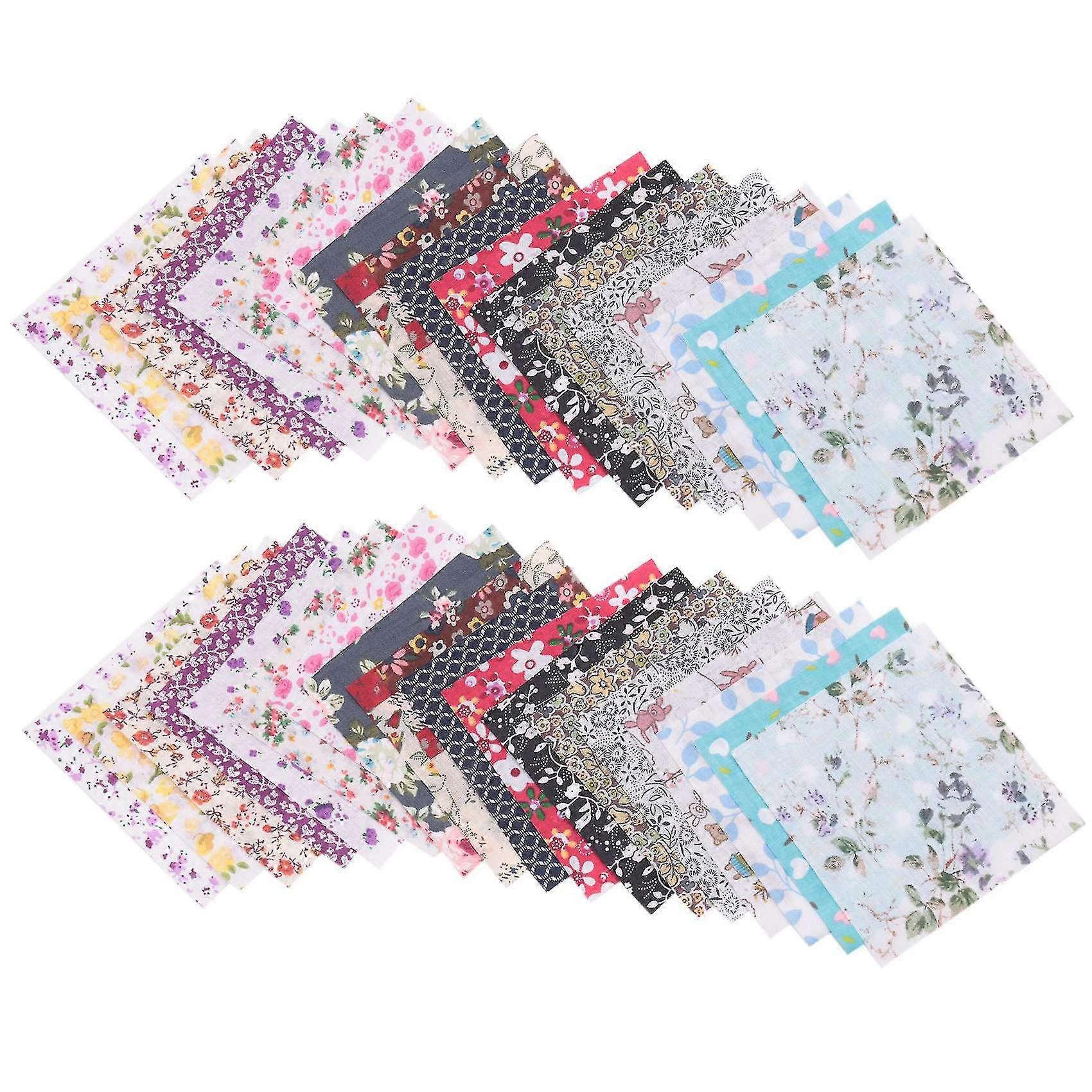 Fabric Patchwork Craft Cotton Material Batiks Mixed Squares Bundle, 10 X 10cm, 100-pack