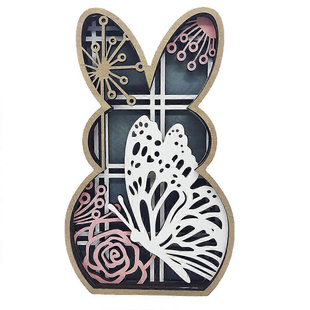 Easter Wooden Crafts Hollow Butterfly Easter Decorations for Home Desktop Ornament