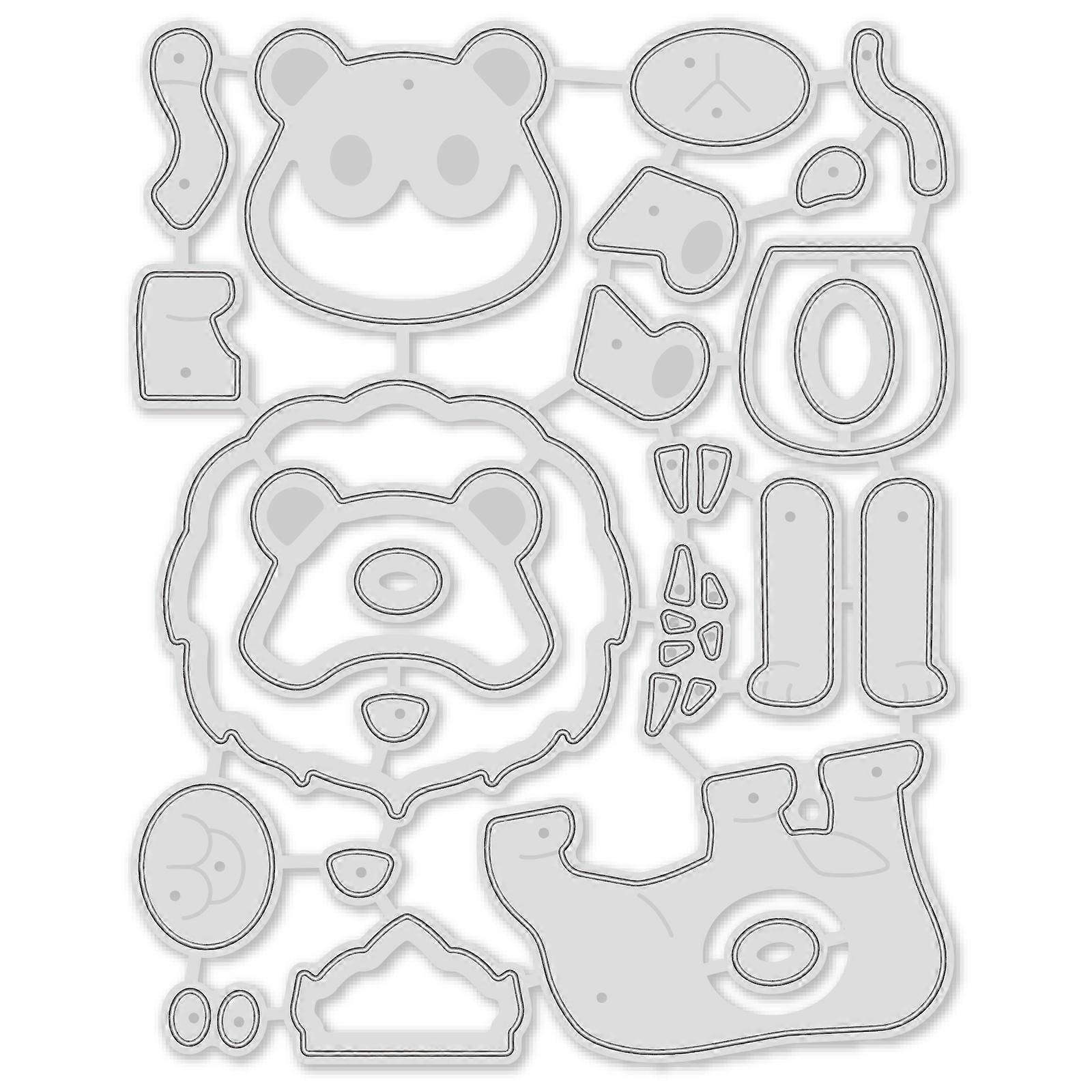 Tiger and Lion Pattern Decoration Template Reusable carbon steel Stencil