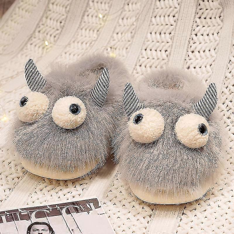 Funny Autumn Winter Cotton Bubble Tea Slipper Soft Cute Lazy Boba Indoor Slippers Lucifer Cat Puppy Home Plush Cotton Shoes