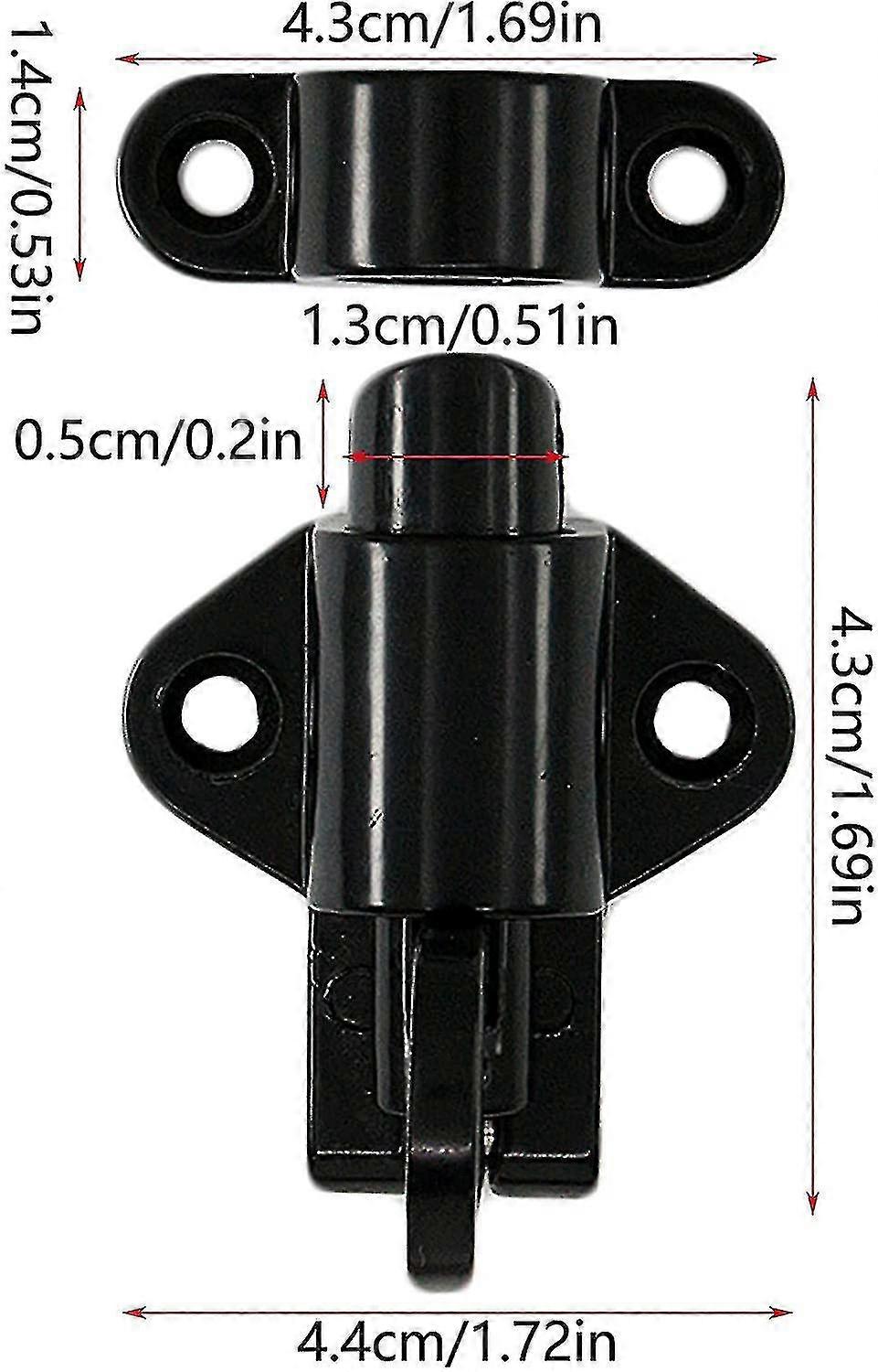 2024 Window Latch Pull Ring Window Door Security Ring Black Pull Spring Rebound Bolt