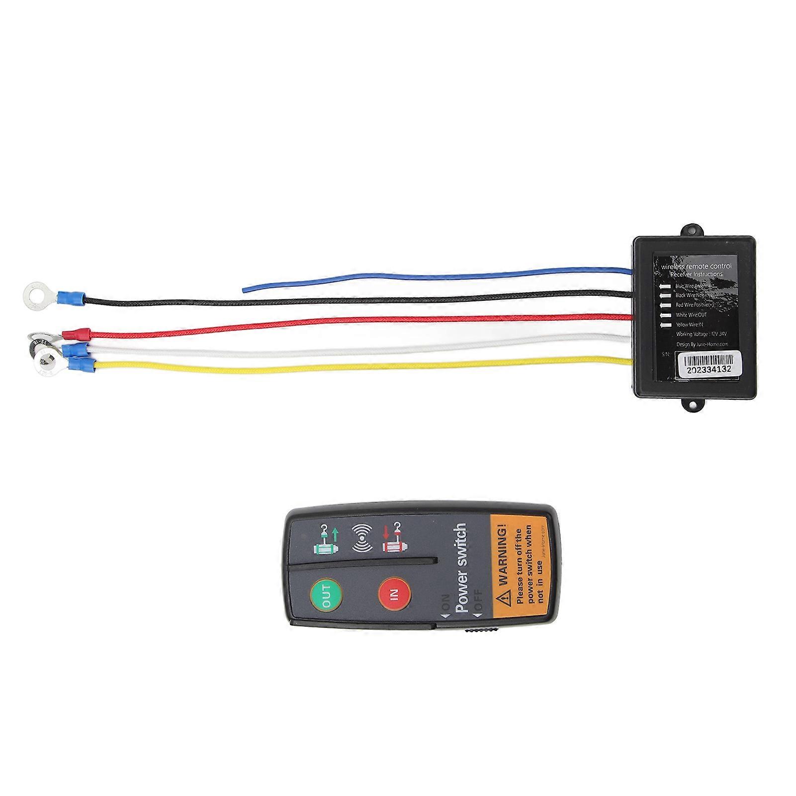 Wireless Winch Remote Control DC 12V 24V 3 In 1 Durable Handset Switch Controller for Truck ATV SUV