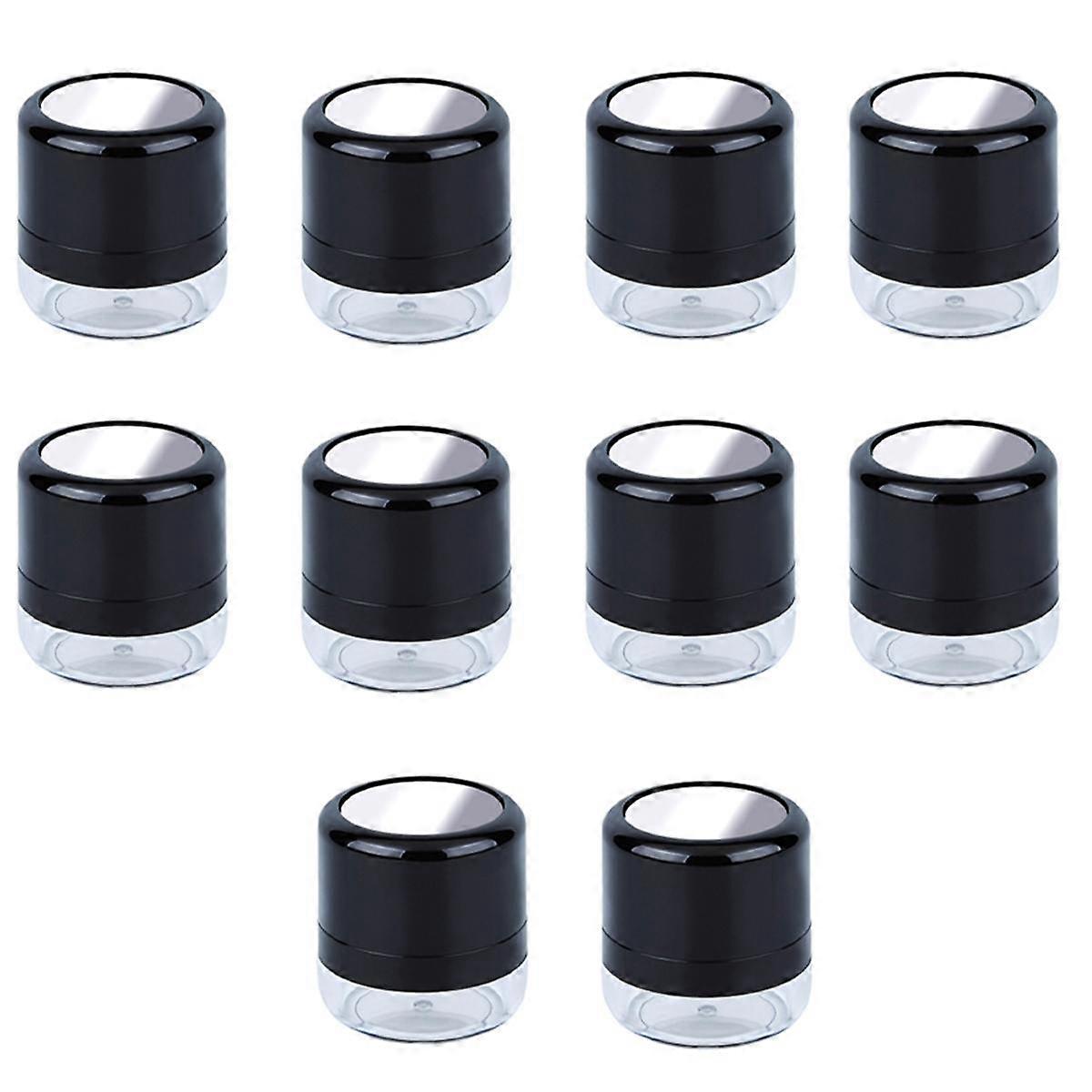 10pcs Empty Loose Powder Box, Makeup Powder Box, Portable Mirror Loose Powder Box, Mirror Travel DI
