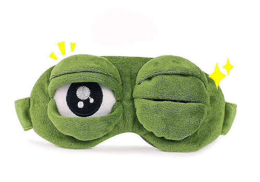 Frog Sleep Eye Mask Padded Shade Cover Sleeping Rest Funny Blindfold
