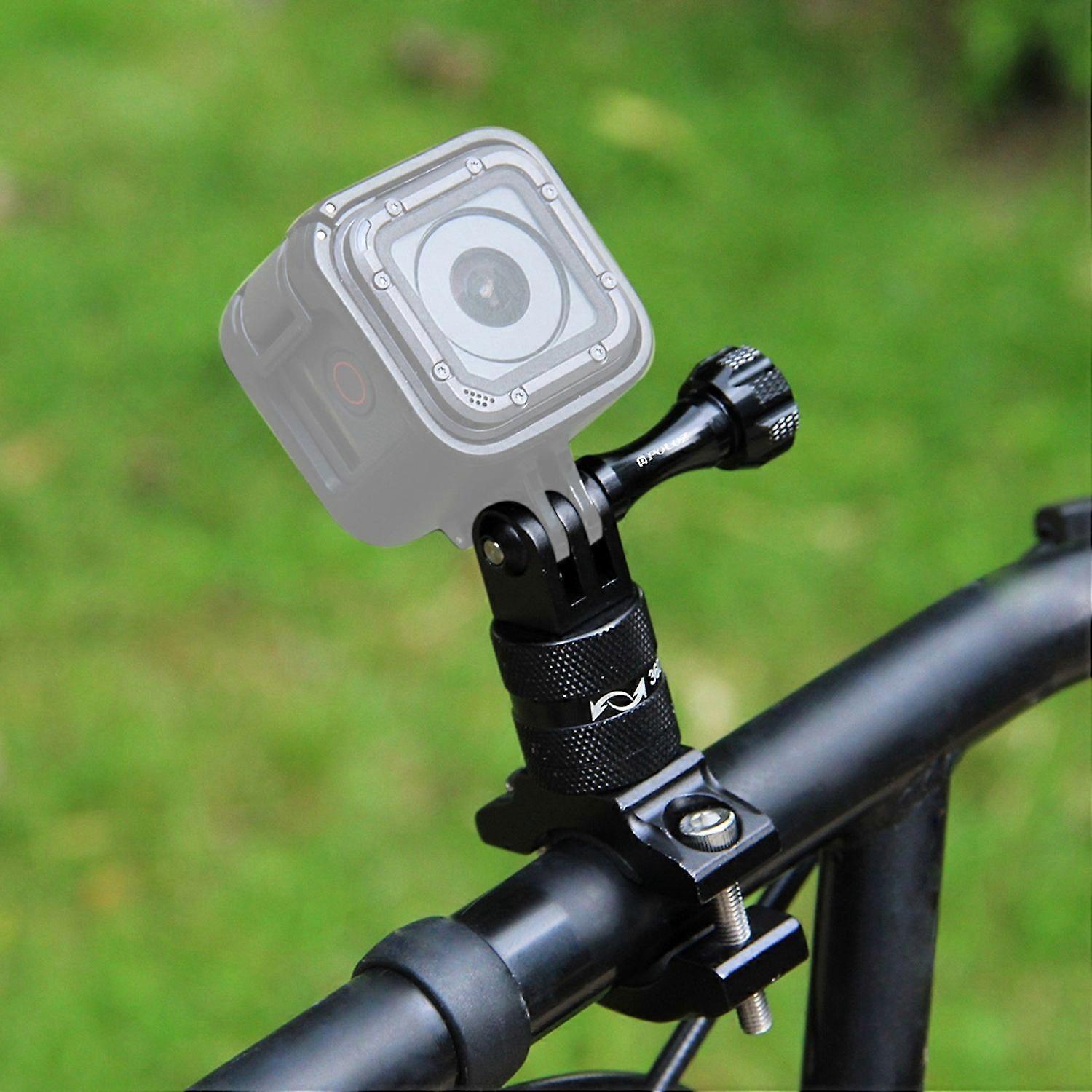 PULUZ 360° Rotatable Aluminum Bicycle Mount for GoPro & Action Cameras Black