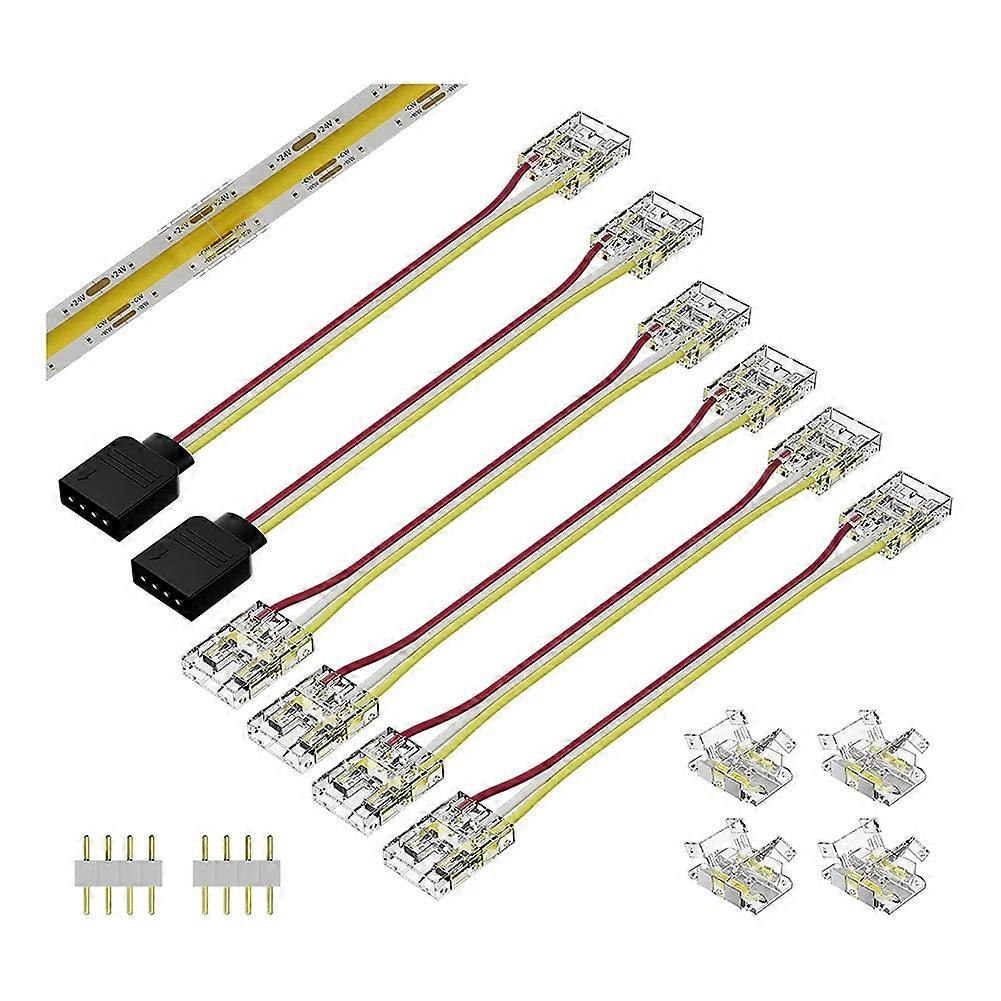 10mm Connectors for Tunable COB Light 3 Pin Solderless Terminal Extension Connection Kit