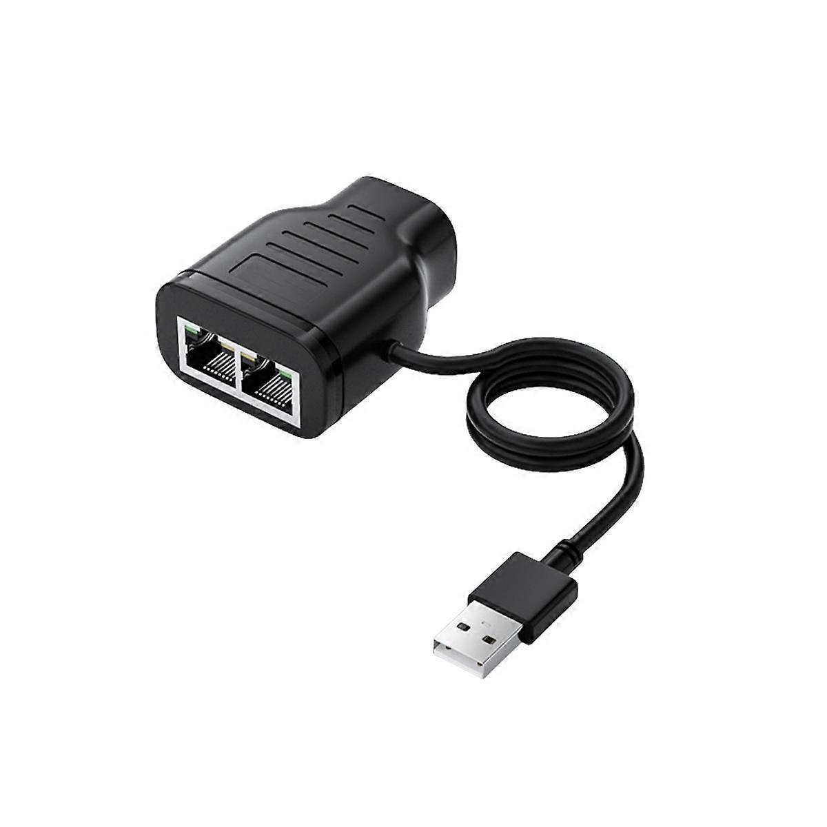 Adattatore 2 in 1 Rete Cento Megabit Condivisione di rete RJ45 Multifunzionale One-Two Split di rete