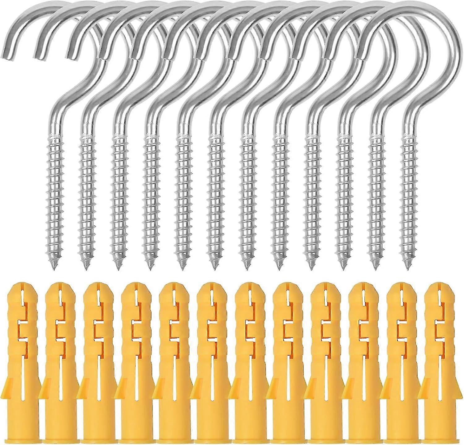 12pcs Large Screw-in Eye Hook, T-audace M6