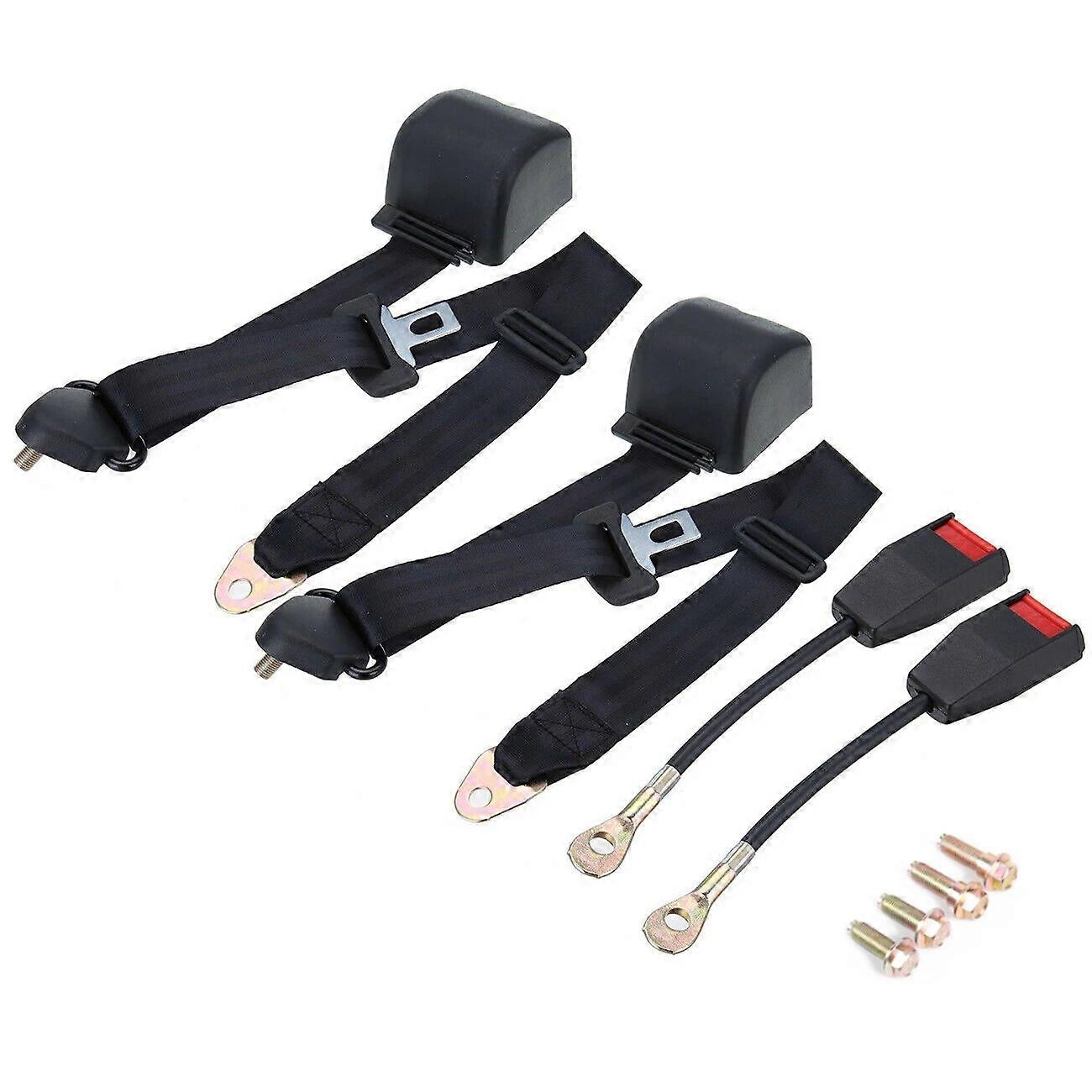 1pc/2pcs Universal Retractable Seat Belt Three Point Car Automatically Locking Seat Safety Belt For Sedan Truck Bus Van