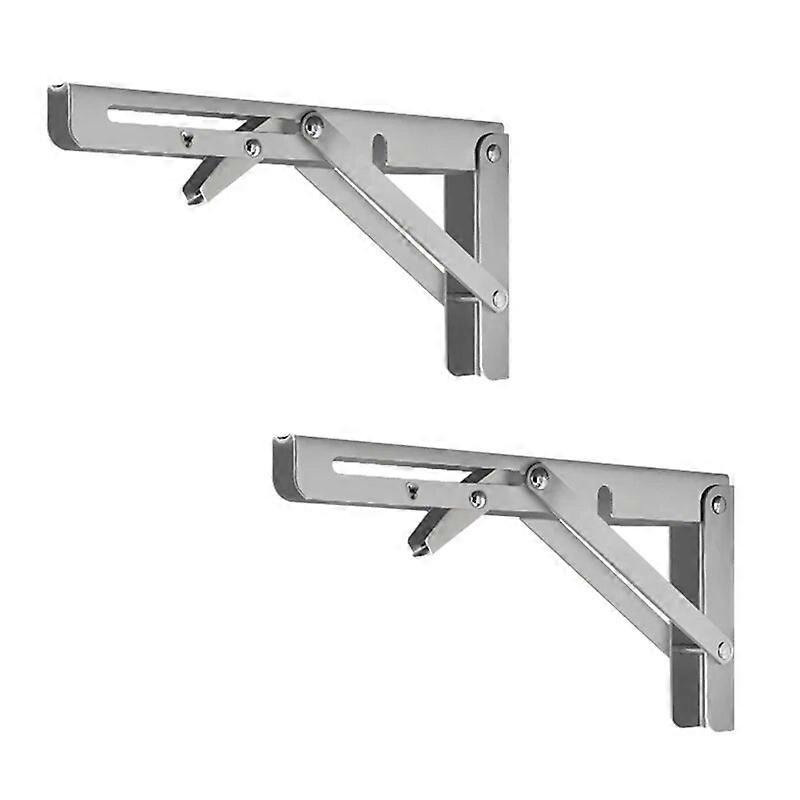 2 Piece Heavy Duty Folding Shelf Brackets Triangular Bracket Shelf Wall Shelf Support Frame For Bench Table With Screws