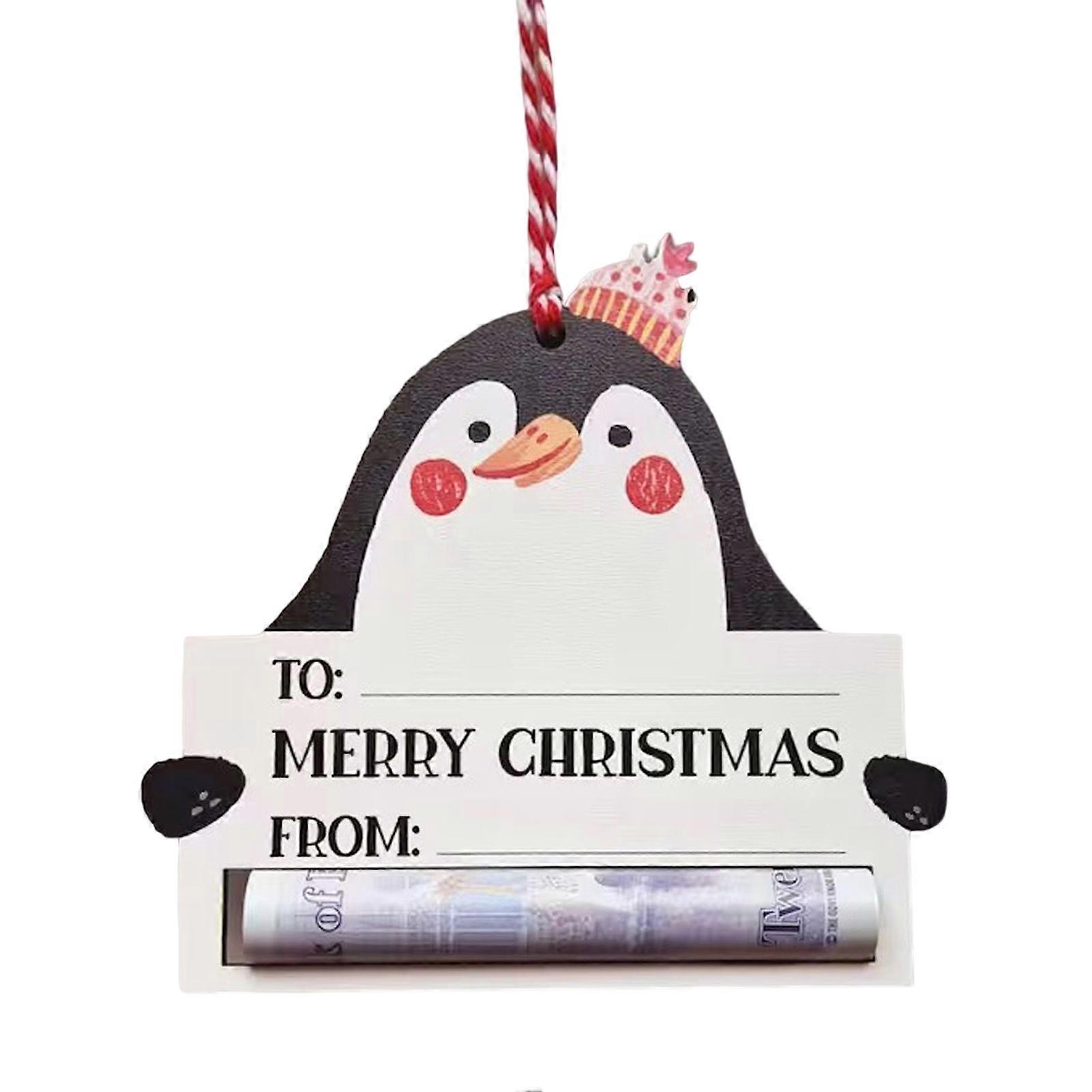 Christmas Money Cash Wallet for Christmas Tree Decoration Unique Envelope Card Voucher Holder Home
