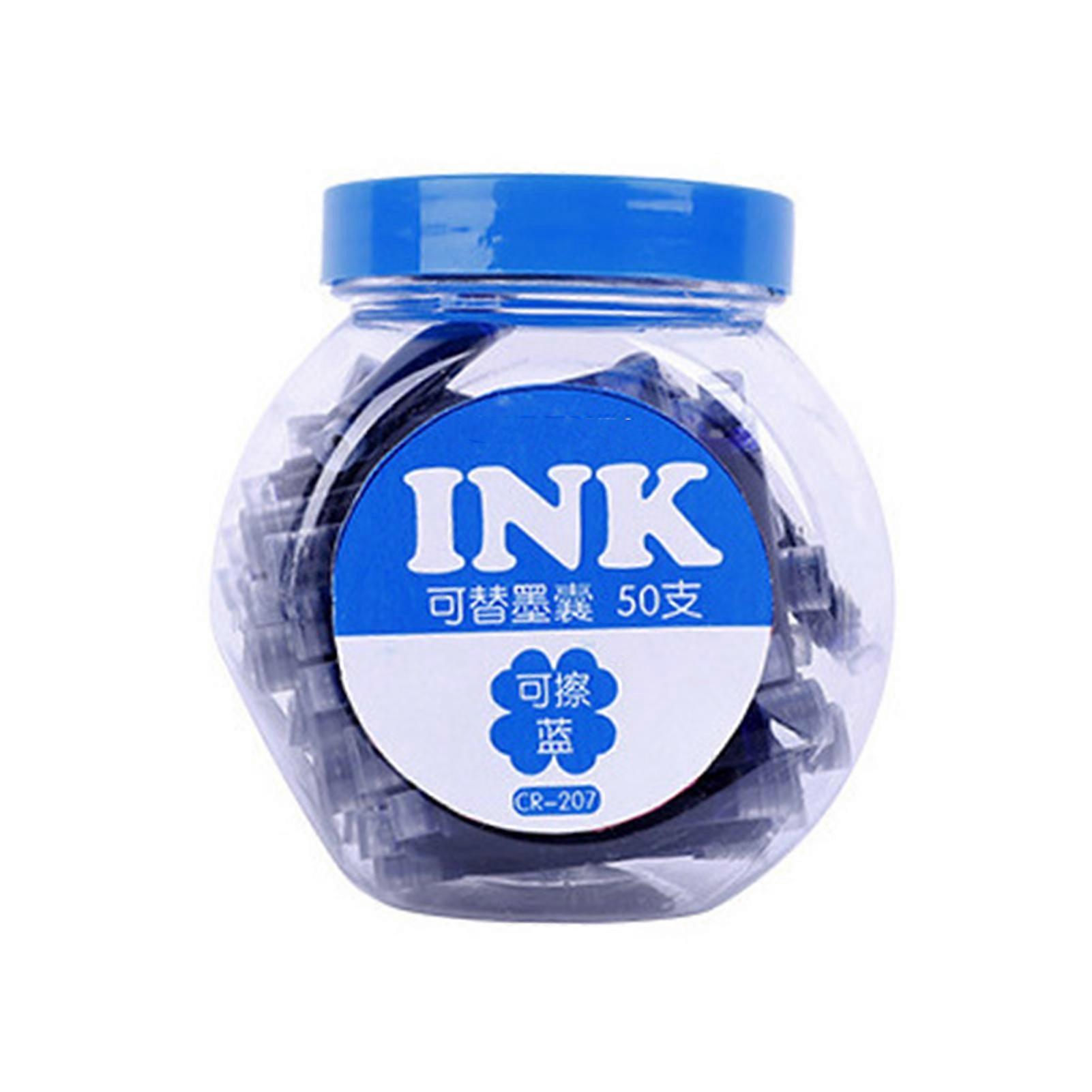 50pcs Universal Ink Sac 3.4mm Easy and Smooth Writing No Blocking for Fountain Pens Use