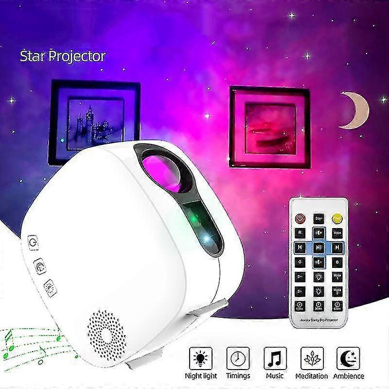 Starry Sky Projector Moon Nebula Projection Lamp White European Standard Christmas Gift Decoration