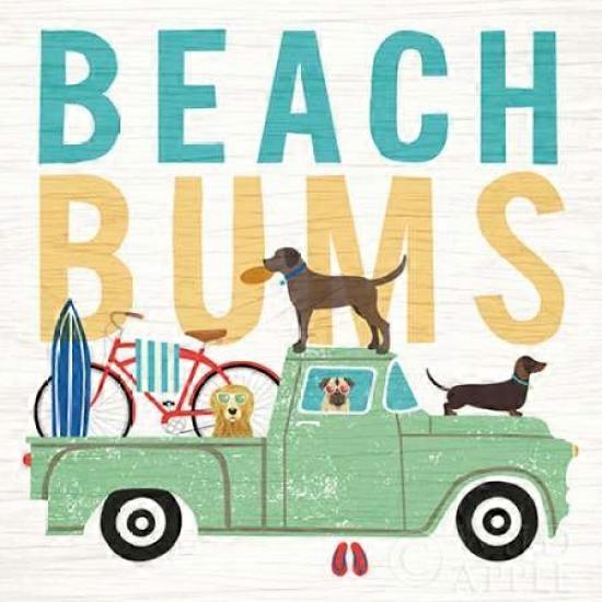 Beach Bums Truck I square Poster