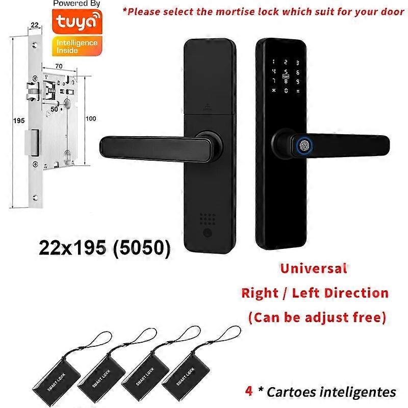 K7 Pro cerradura intelige Biometric Black Smart Lock App Remote Unlocking Keyless wifi Lock Electronic Door Lock