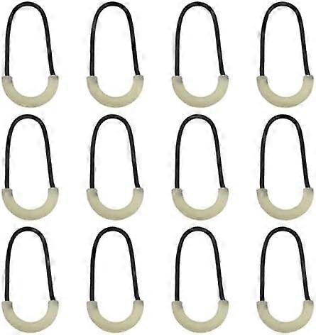 12PCS Black Heavy Duty Zipper Pulls Zipper Tag Zipper Extension Replacement Luminous Zipper Pull Zipper Extender Tab Tags Extension Cord Fixer for Lug