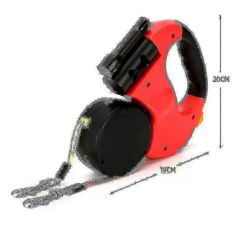 Retractable Double Dog Lead With Two 3-metre Cords 360 Double Tangle Free Dog Lead For Walking-subaoe-In stock