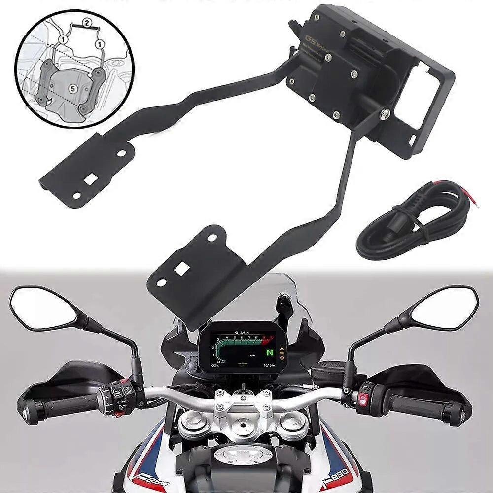 BLACK mobile GPS navigation station frame plate bracket for BMW F750GS F850GS 2018-