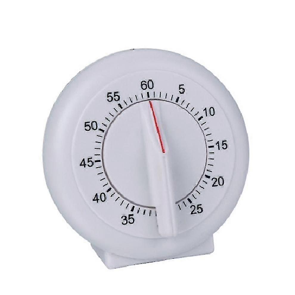 60 Minutes Mechanical Timer Timer Alarm Clock Kitchen Timer Reminder 1 Piece White