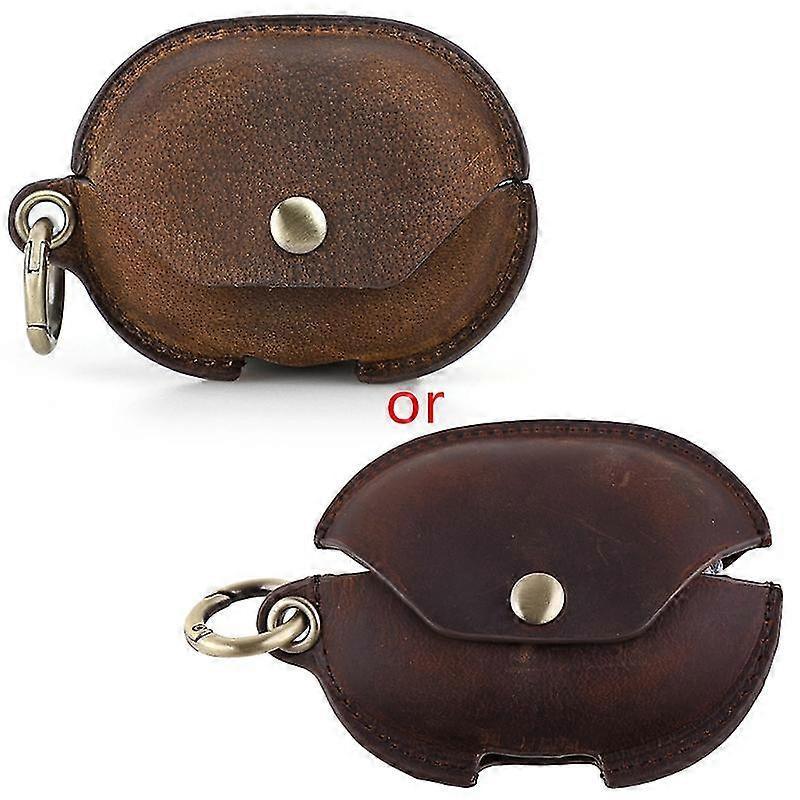 Wear-resistant Pu Leather Case Portable Protective Cover Pouch With Keychain For Hua-wei Freebuds Pro Earphones Headset