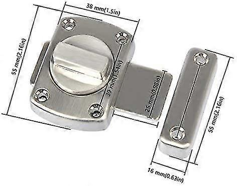 Dww-zinc Alloy Door Latch With 6 Screws Security Door Latch Latches Latch Hook Door For Security Home Room