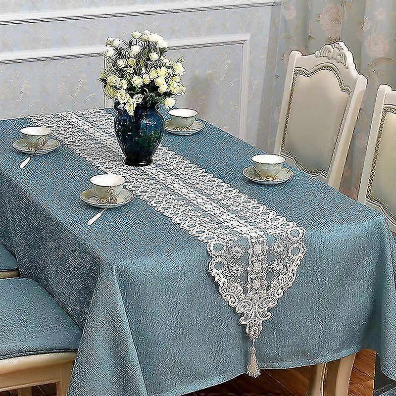 Elegant Lace Table Runner Tassel Rectangular Table Cover For Home Banquets Wedding