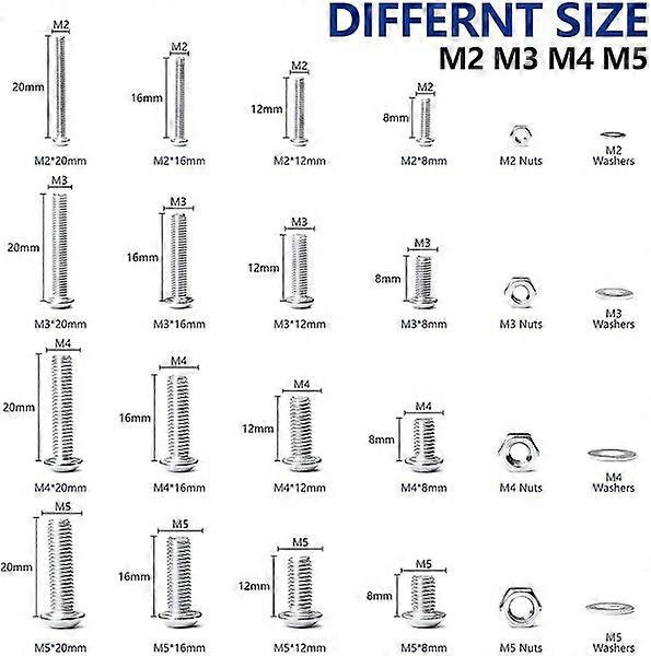 Stainless Steel Assorted Round Head Flat Head Hex Socket Bolts