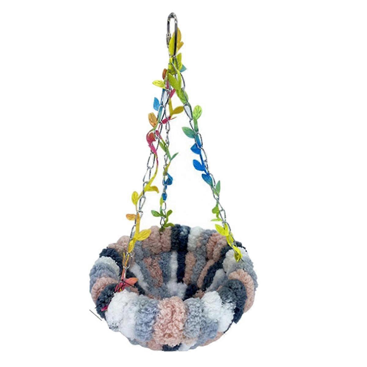 Bird Nest Warm Parrot'S Nest Cradle Nest Special Swing Bed Suspended Sleeping Nest Plush Small Bird Nest C