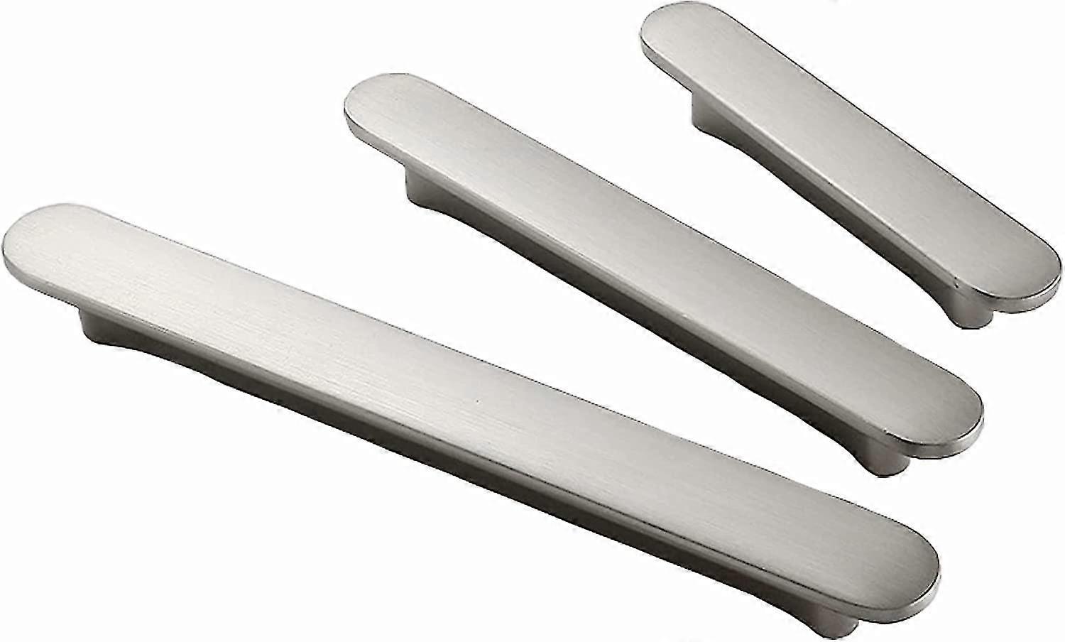 Set Of 2 Kitchen Drawer Pulls Door Handle Modern Zinc Alloy Brushed Silver Hardware For Cabinet Bathroom Dresser (hole Centers 5'' 128mm)