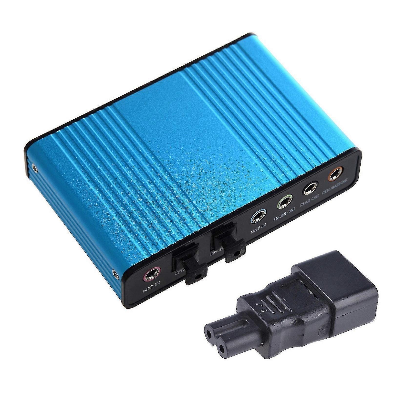 1 Pcs Usb 6 Channel 5.1 External Audio Sound Card Spdif & 1 Pcs Iec 320 C14 Male To C7 Female Power
