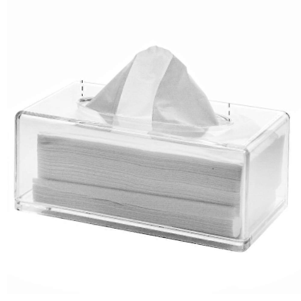 Acrylic Tissue Box With Lid Rectangle, Face Tissue Box, Transparent Napkin Storage Box, Suitable Fo