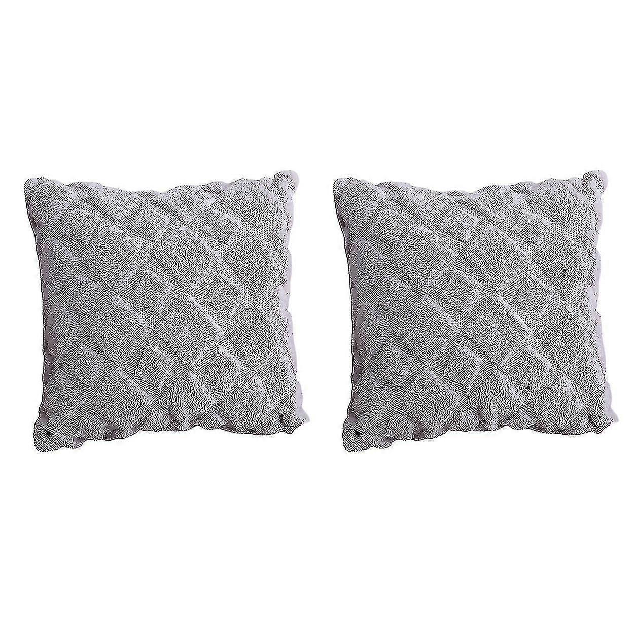 Plush Pillow Ins Nordic Double-sided Plush Home Sofa Office Cover C