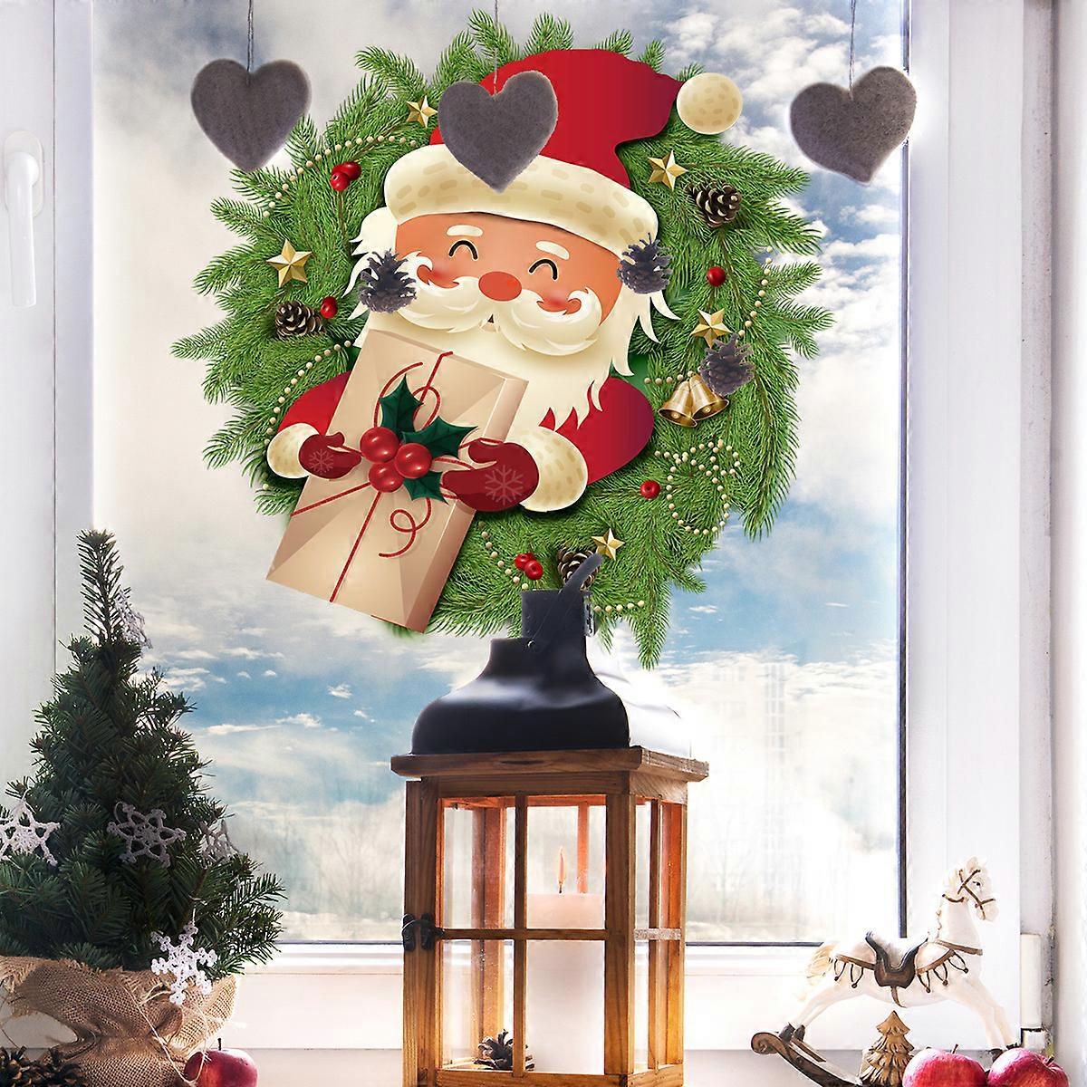 1pc Christmas Santa Claus Pattern Wall Sticker