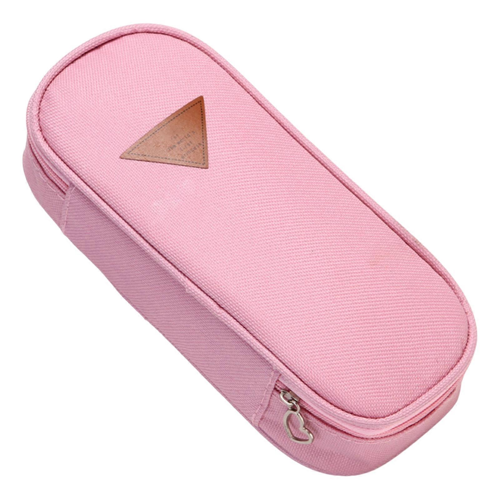 Pencil Bag Large Capacity Simplicity Stain-resistant Canvas Space-saving Stationery Bag School Accessory KAESI