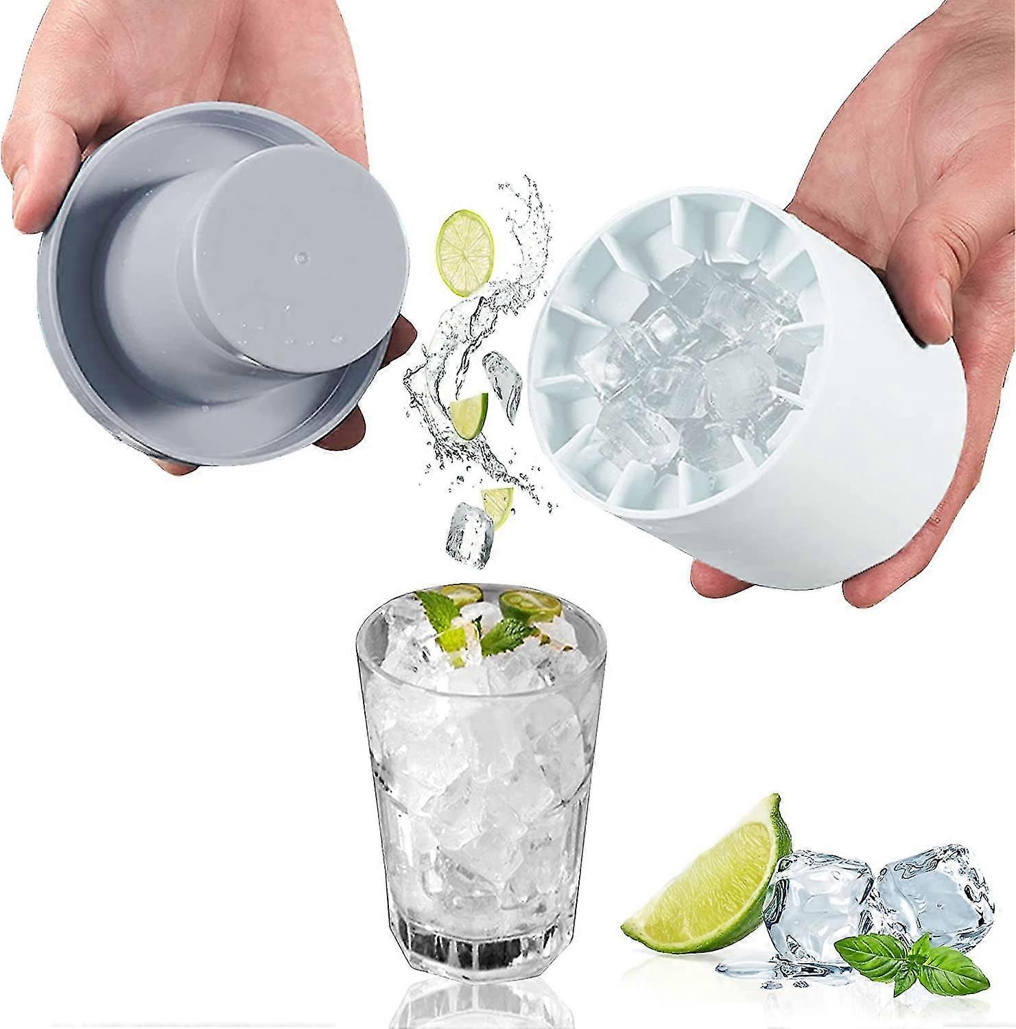 Silicone Ice Cube Mould, Ice Cube Tray Silicone With Lid, Ice Cube Tray, Ice Bucket, Ice Maker Cup