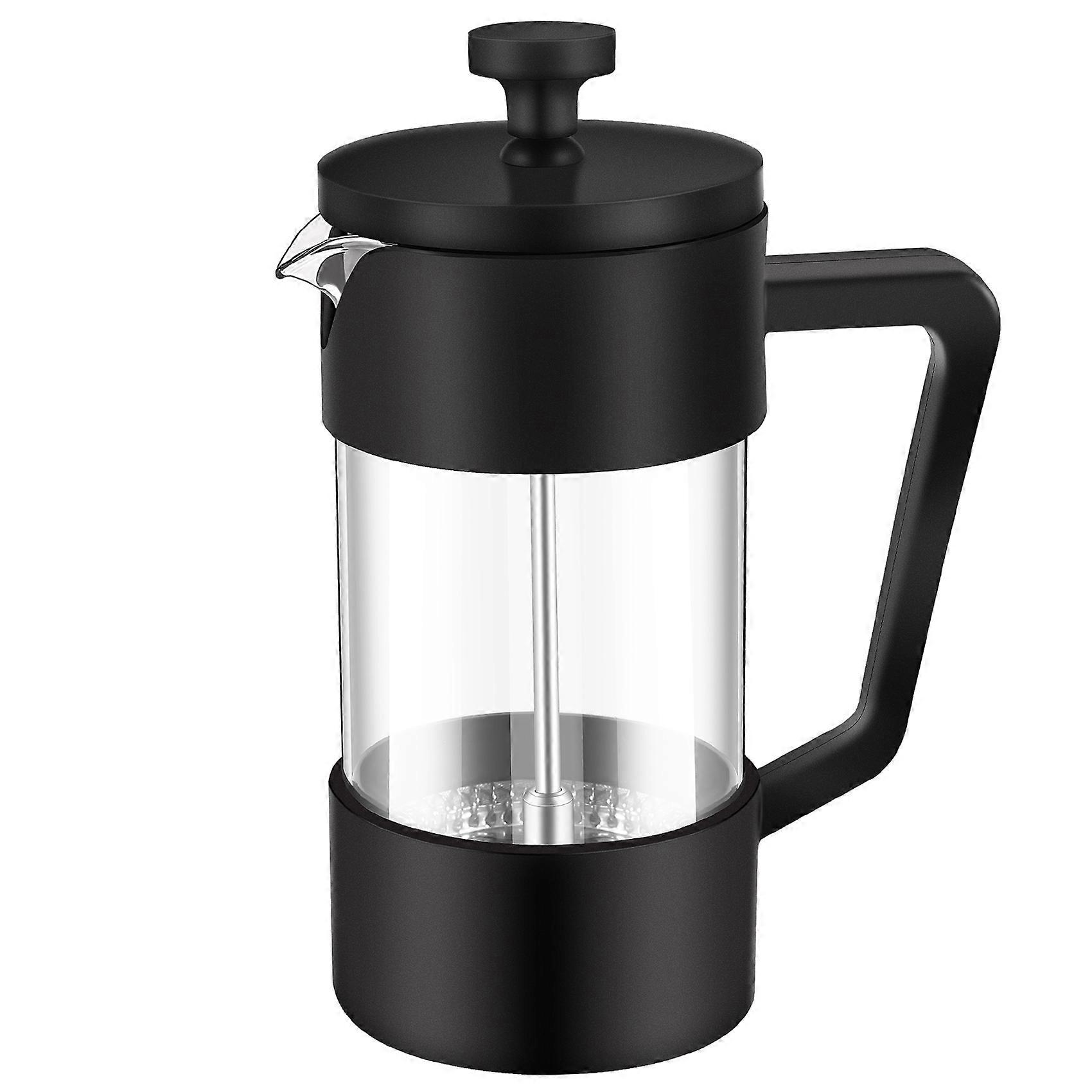 French Press Coffee & Tea Maker 12Oz, Thickened Borosilicate Glass Coffee Press Rust-Free and Dishw